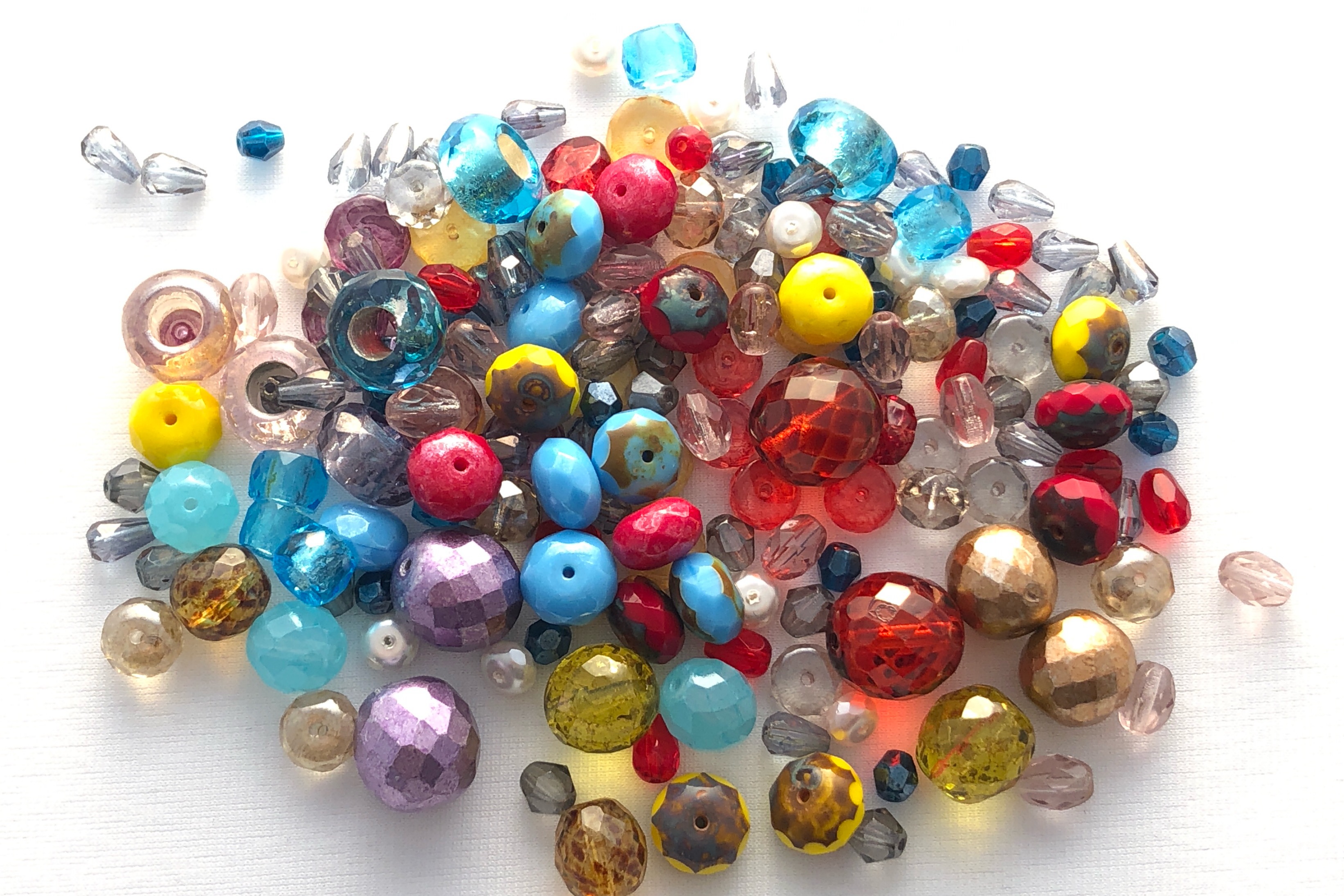Perlin 250 G Perle di Vetro Perle di Vetro Perle di Cera Convolut Sfera Grigio Argento Mix Set 4 6 8 10 12 mm Set Fai da Te Set di Perle Mix Perle Perle per Filo Vetro D36 